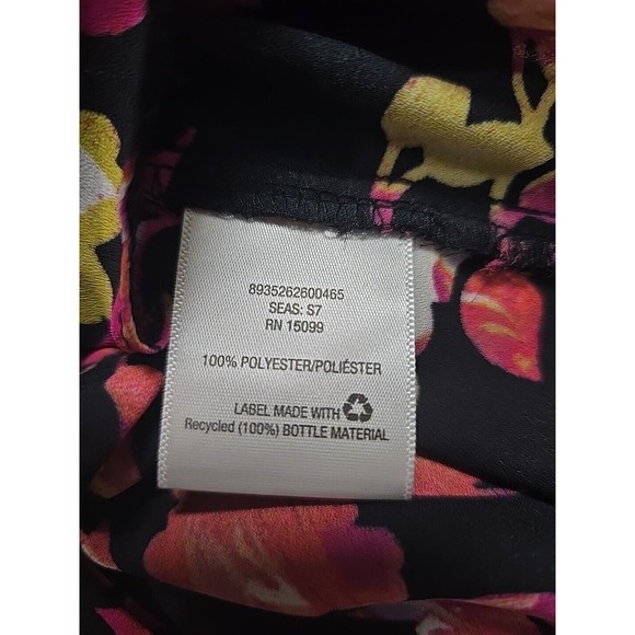 Simply Emma Pink Floral Print Long Sleeve Button Down Shirt Womens Plus Size 2X - Picture 6 of 7